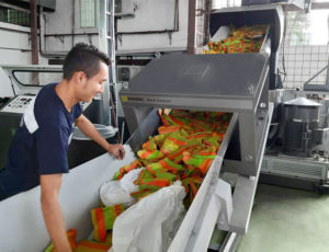 プラスチックフィルムのペレタイザー