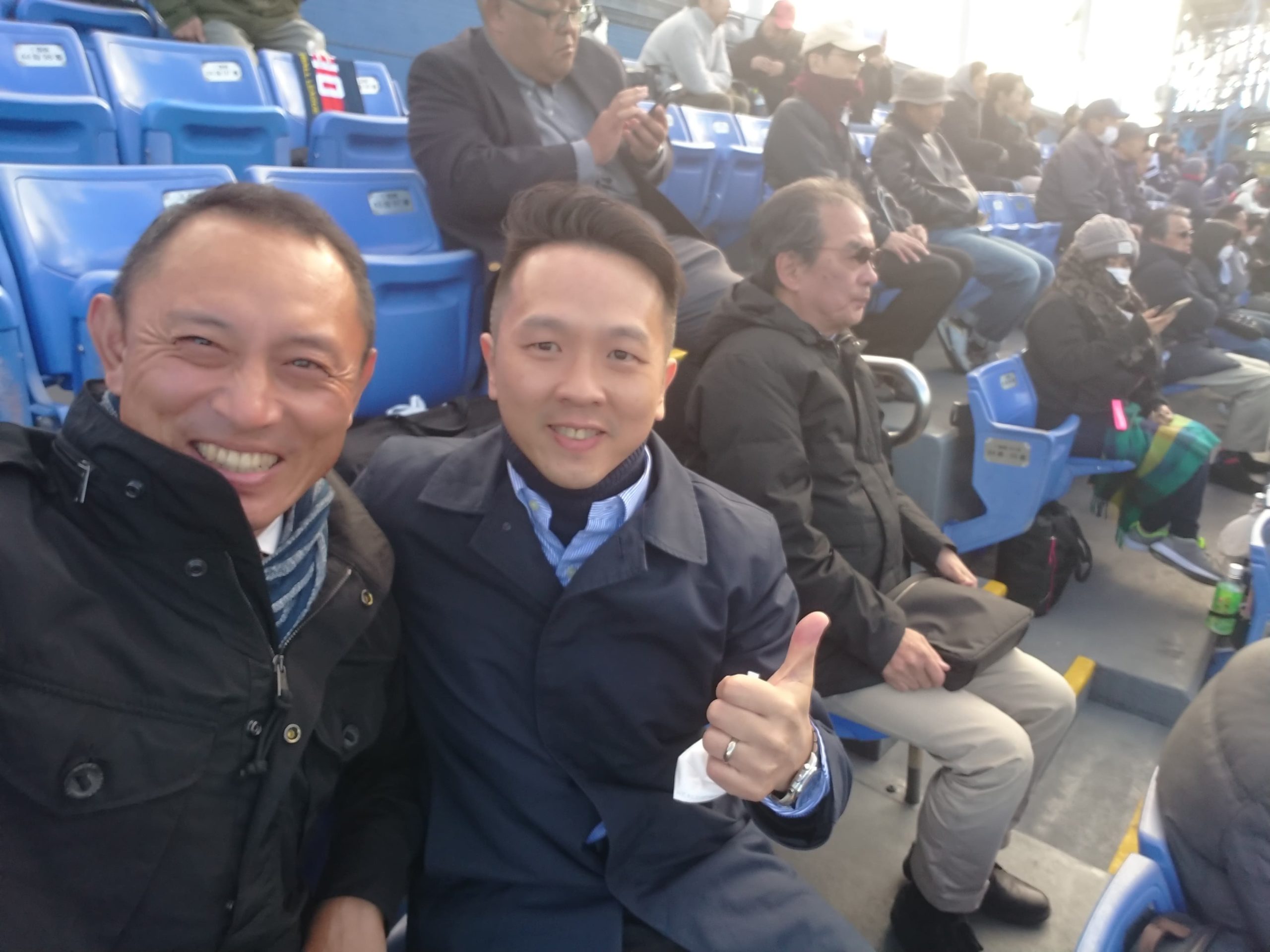 押出機メーカーPOLYSTARの担当と野球観戦